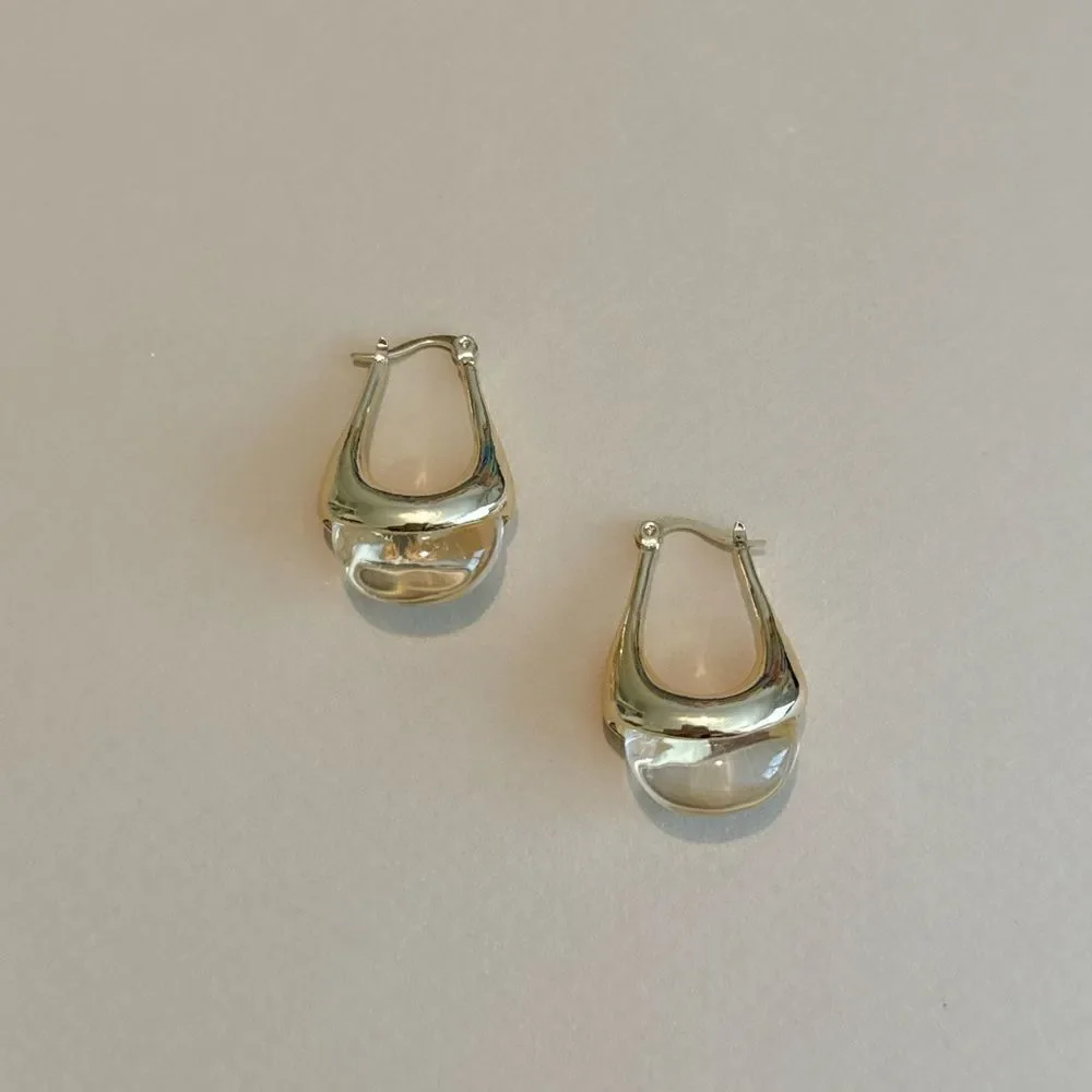 Crystal hoop earrings N1044